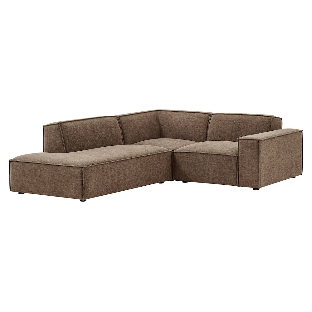 Restore 3-Piece Performance Fabric Upholstered Modular L-Shaped Sectional Sofa. Picture 1