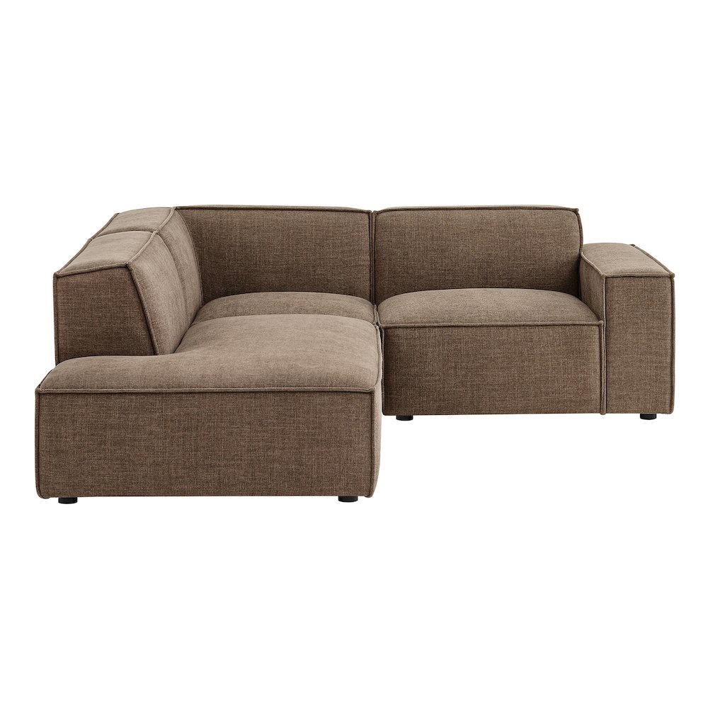 Restore 3-Piece Performance Fabric Upholstered Modular L-Shaped Sectional Sofa. Picture 7