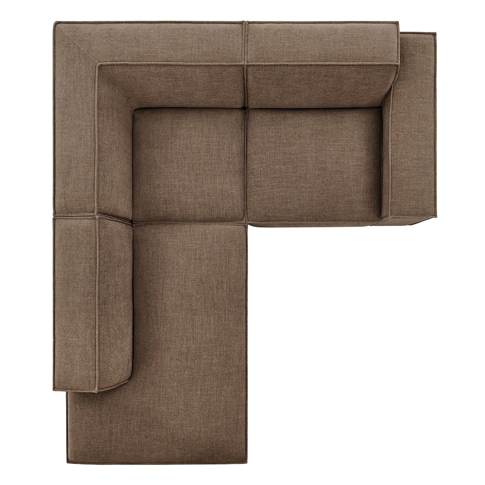 Restore 3-Piece Performance Fabric Upholstered Modular L-Shaped Sectional Sofa. Picture 8