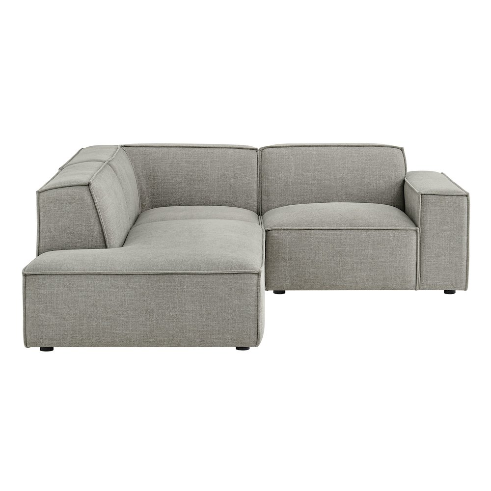 Restore 3-Piece Performance Fabric Upholstered Modular L-Shaped Sectional Sofa. Picture 7