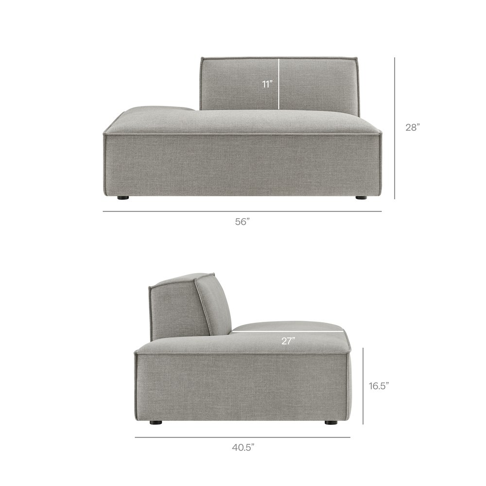 Restore 3-Piece Performance Fabric Upholstered Modular L-Shaped Sectional Sofa. Picture 6
