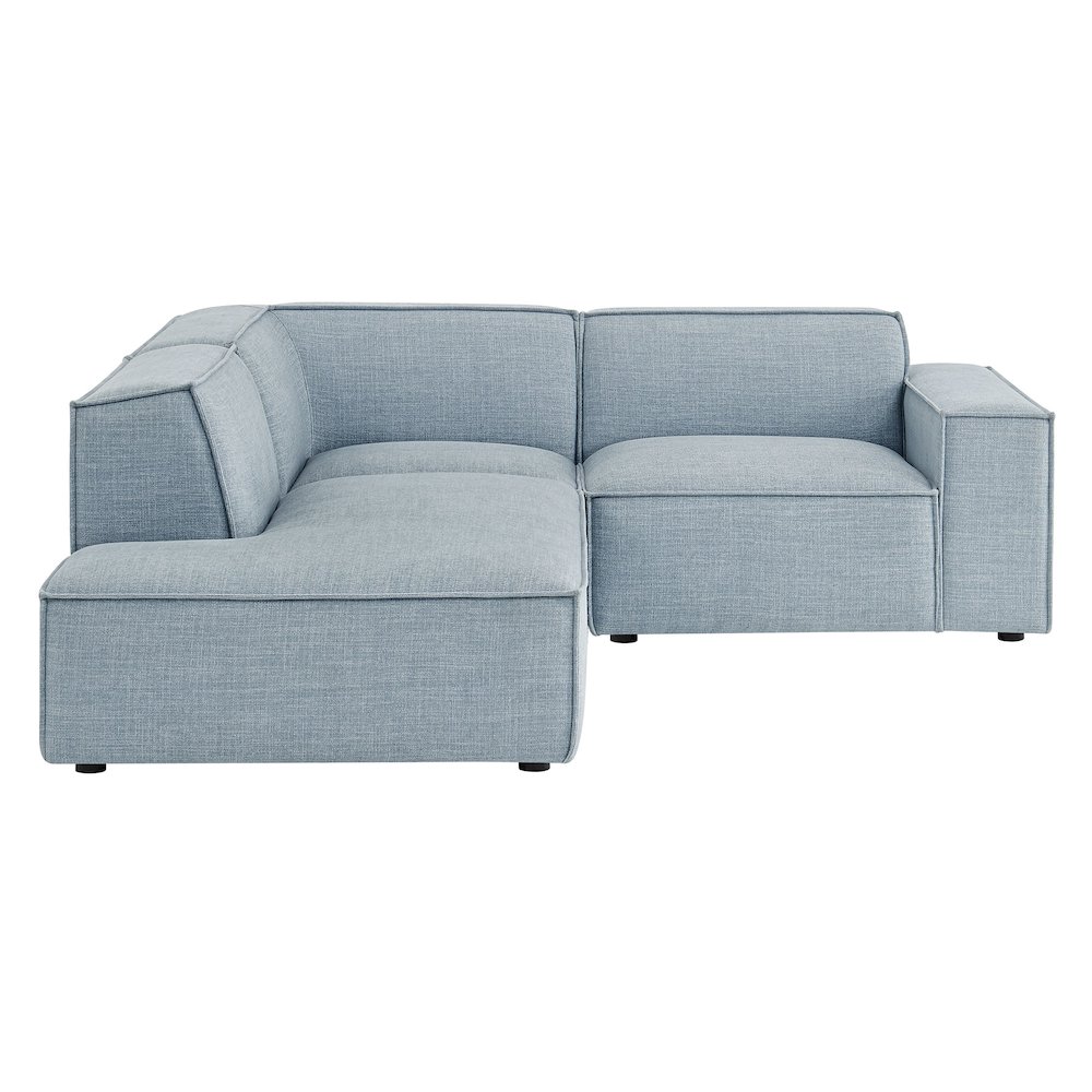 Restore 3-Piece Performance Fabric Upholstered Modular L-Shaped Sectional Sofa. Picture 7