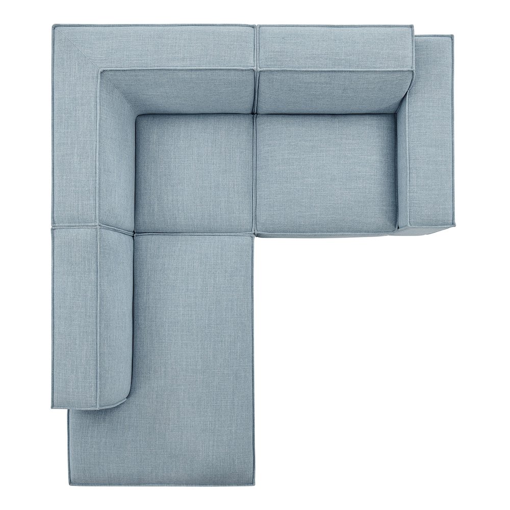 Restore 3-Piece Performance Fabric Upholstered Modular L-Shaped Sectional Sofa. Picture 8