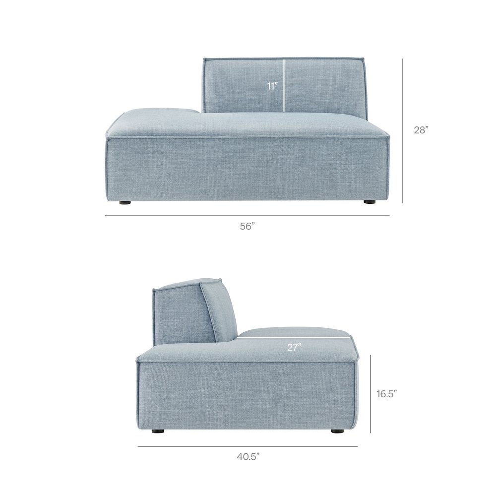 Restore 3-Piece Performance Fabric Upholstered Modular L-Shaped Sectional Sofa. Picture 6