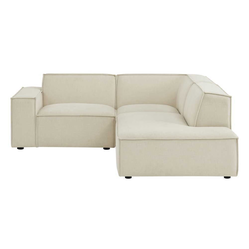 Restore 3-Piece Performance Fabric Upholstered Modular L-Shaped Sectional Sofa. Picture 7
