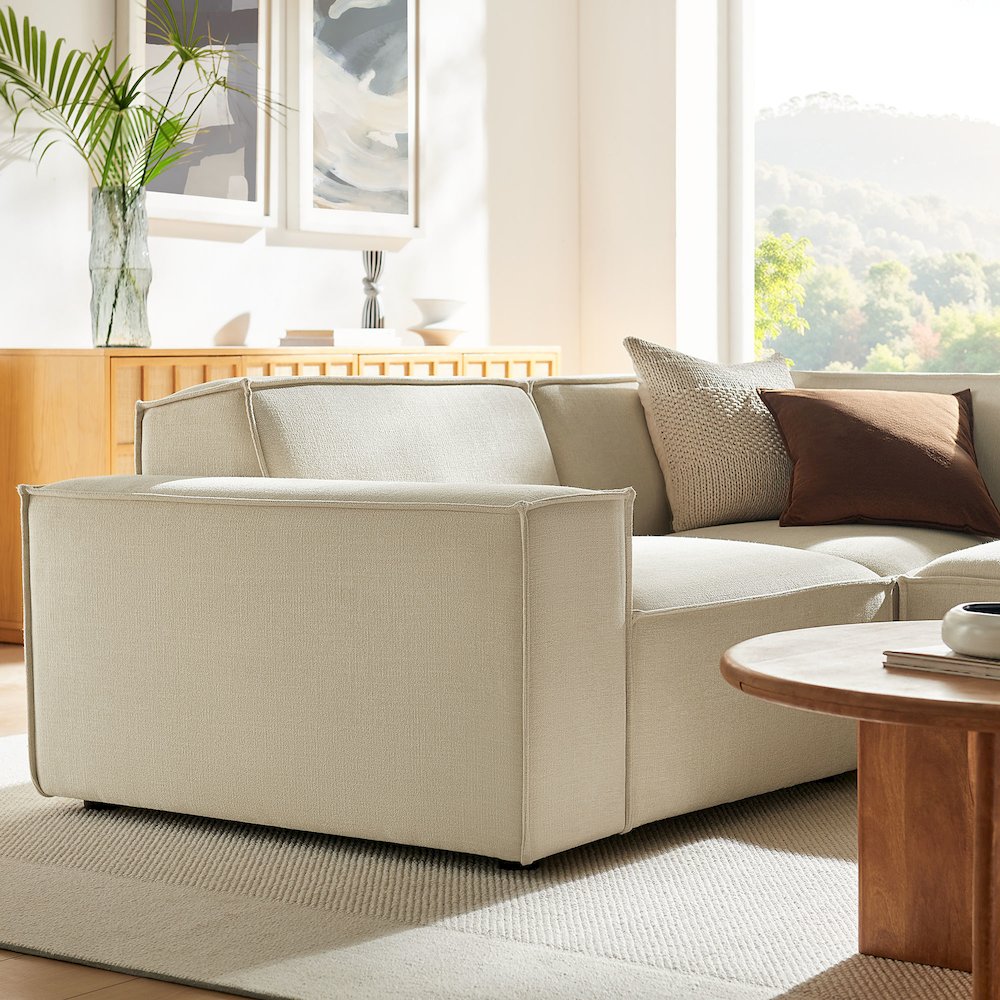 Restore 3-Piece Performance Fabric Upholstered Modular L-Shaped Sectional Sofa. Picture 11