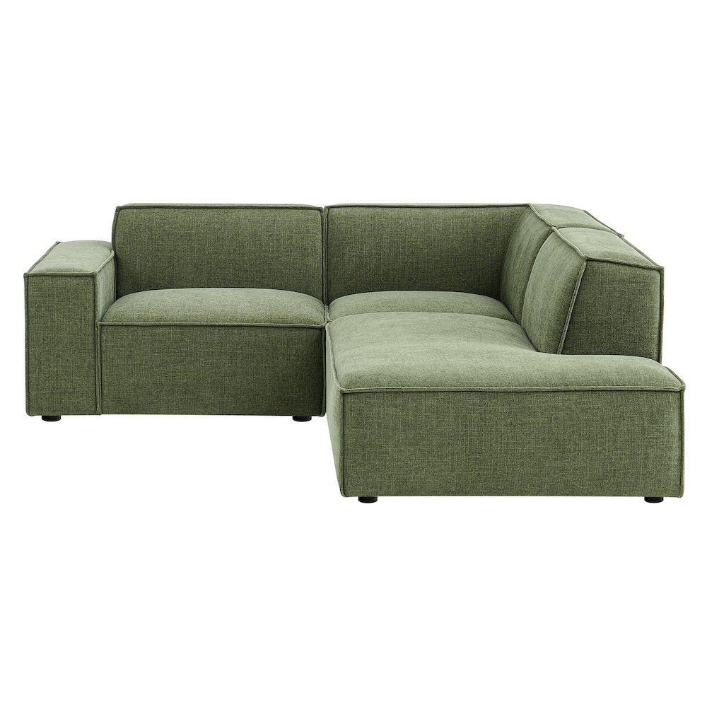 Restore 3-Piece Performance Fabric Upholstered Modular L-Shaped Sectional Sofa. Picture 7