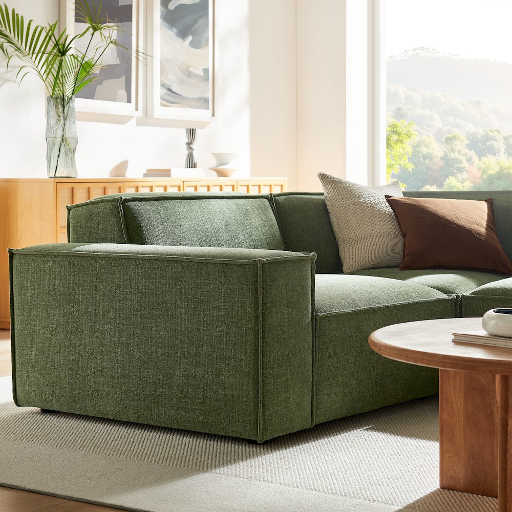 Restore 3-Piece Performance Fabric Upholstered Modular L-Shaped Sectional Sofa. Picture 11