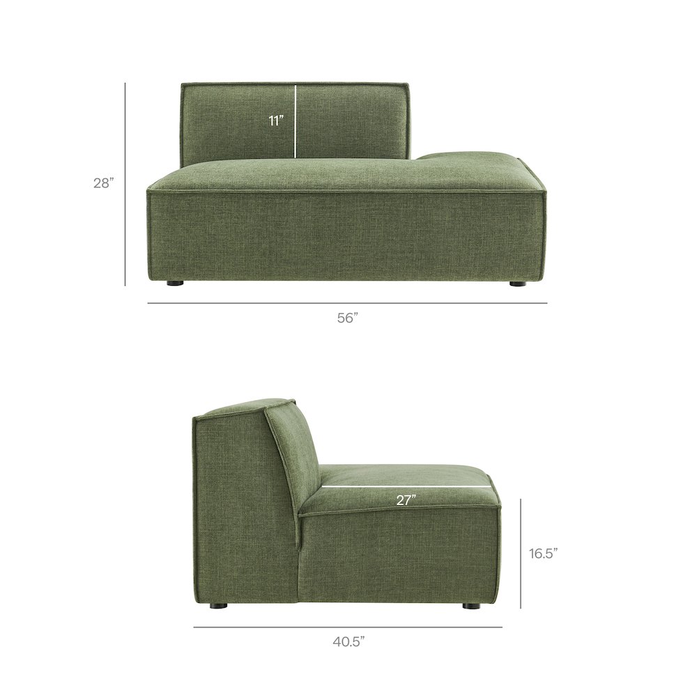 Restore 3-Piece Performance Fabric Upholstered Modular L-Shaped Sectional Sofa. Picture 6