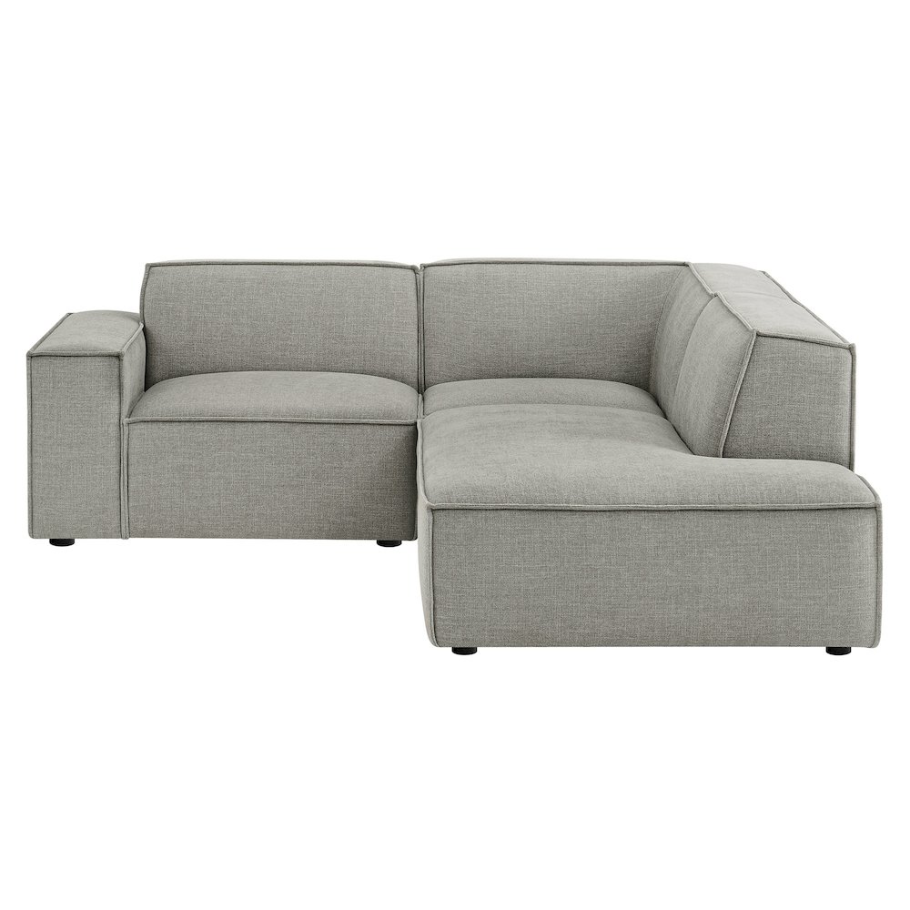 Restore 3-Piece Performance Fabric Upholstered Modular L-Shaped Sectional Sofa. Picture 7