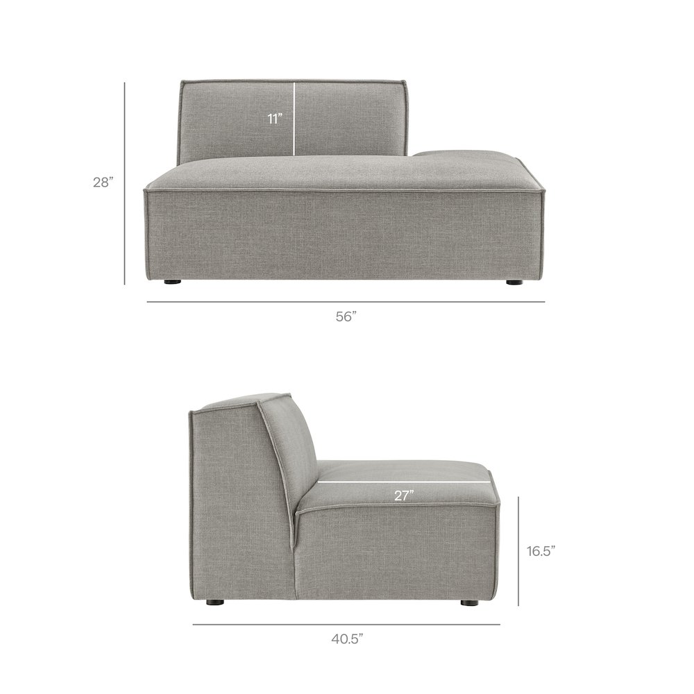 Restore 3-Piece Performance Fabric Upholstered Modular L-Shaped Sectional Sofa. Picture 6