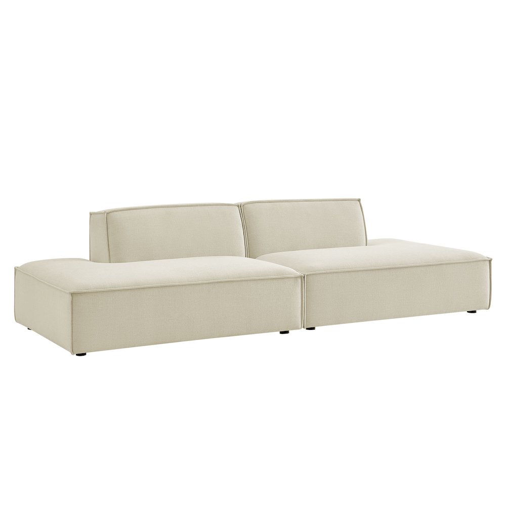 Restore 2-Piece Performance Fabric Upholstered Modular Loveseat. Picture 1