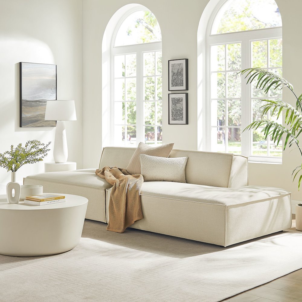 Restore 2-Piece Performance Fabric Upholstered Modular Loveseat. Picture 8