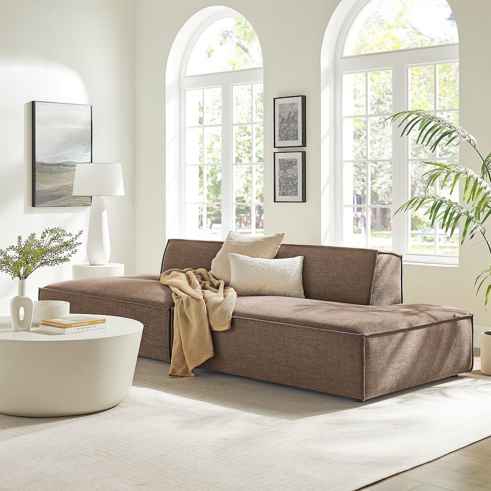 Restore 2-Piece Performance Fabric Upholstered Modular Loveseat. Picture 8