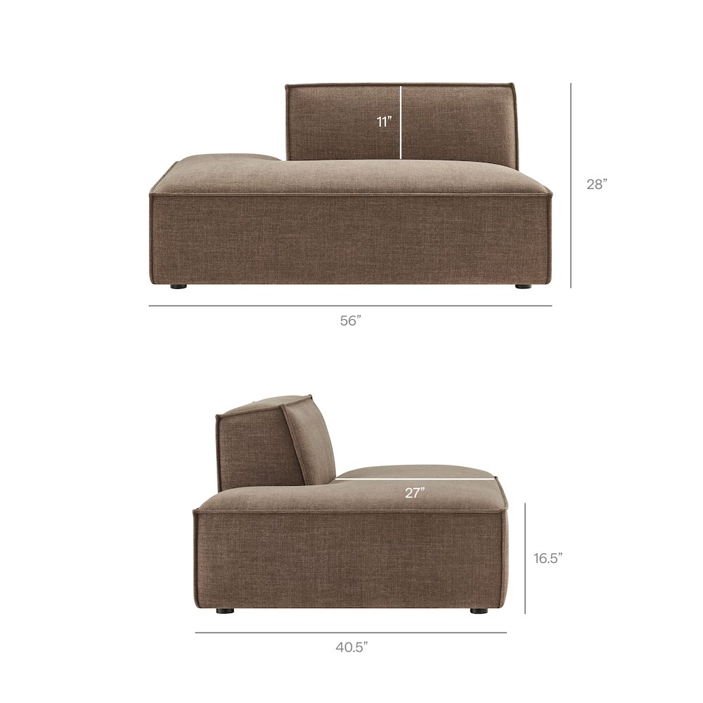 Restore 2-Piece Performance Fabric Upholstered Modular Loveseat. Picture 4