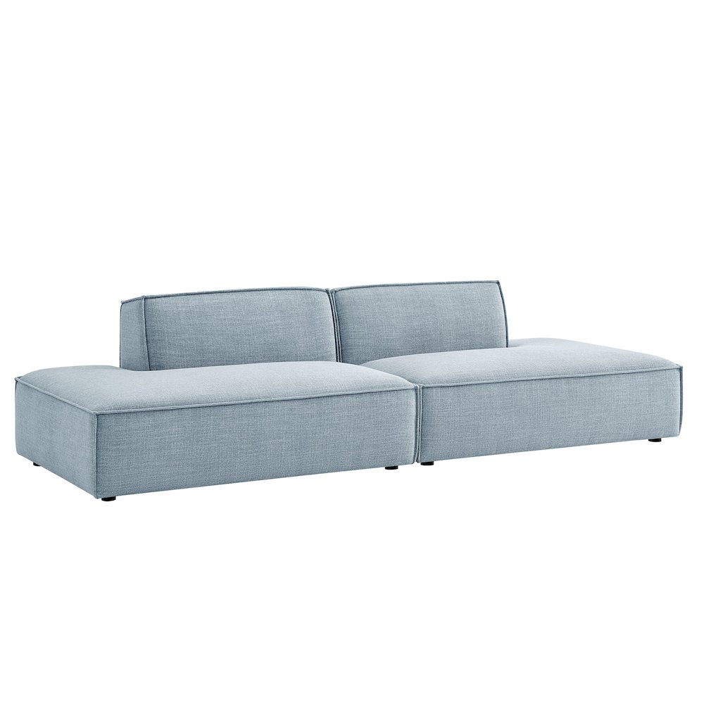 Restore 2-Piece Performance Fabric Upholstered Modular Loveseat. Picture 1
