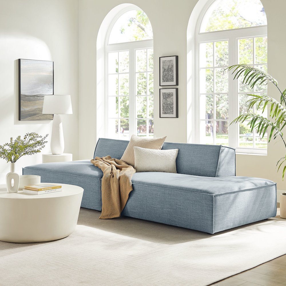 Restore 2-Piece Performance Fabric Upholstered Modular Loveseat. Picture 8