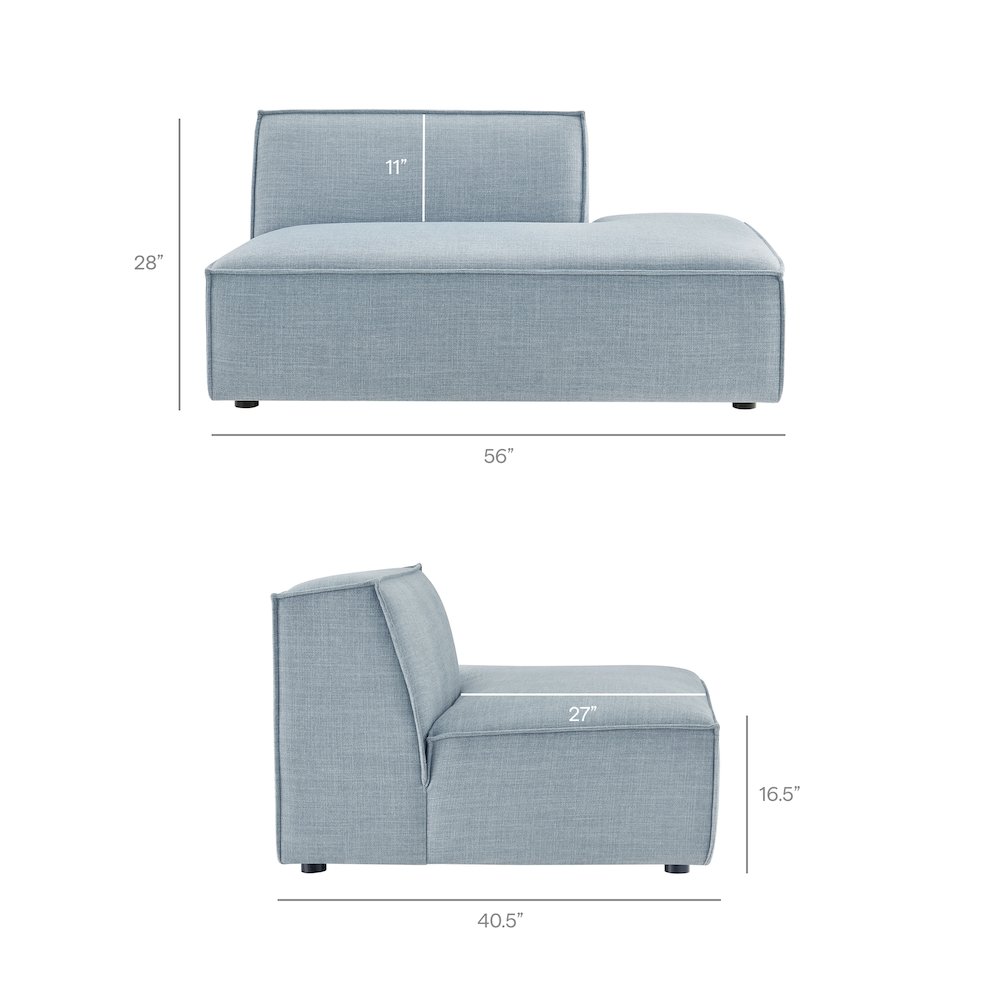 Restore 2-Piece Performance Fabric Upholstered Modular Loveseat. Picture 5