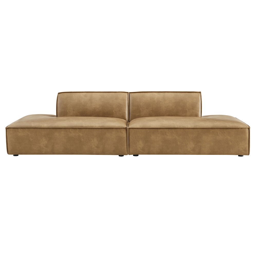 Restore 2-Piece Vegan Leather Modular Loveseat. Picture 5