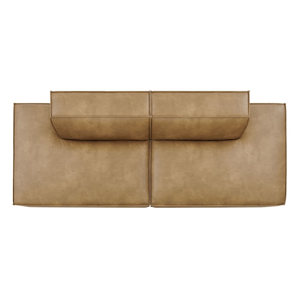 Restore 2-Piece Vegan Leather Modular Loveseat. Picture 6