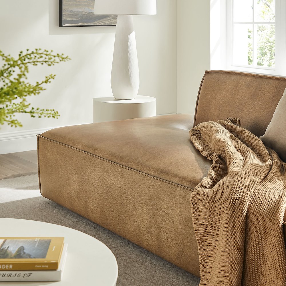 Restore 2-Piece Vegan Leather Modular Loveseat. Picture 9