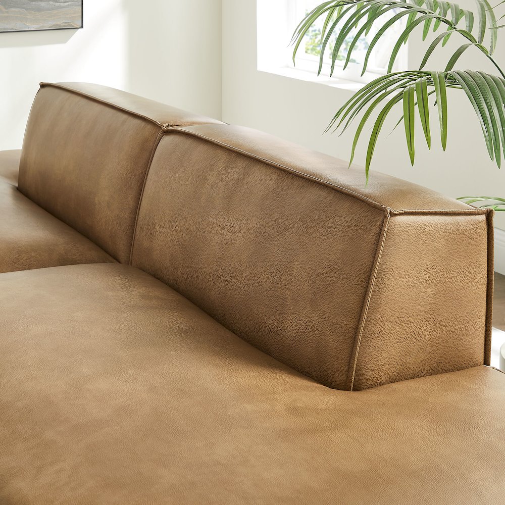 Restore 2-Piece Vegan Leather Modular Loveseat. Picture 8