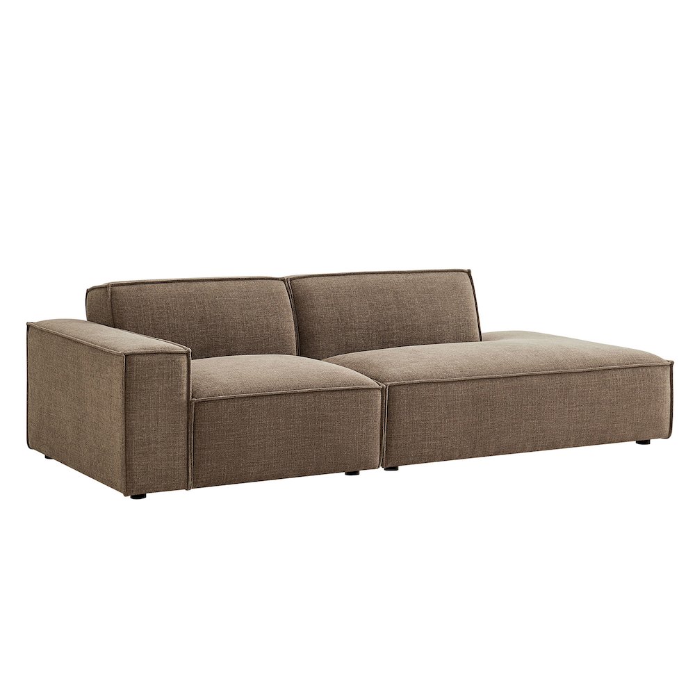 Restore 2-Piece Performance Fabric Upholstered Modular Loveseat. Picture 1