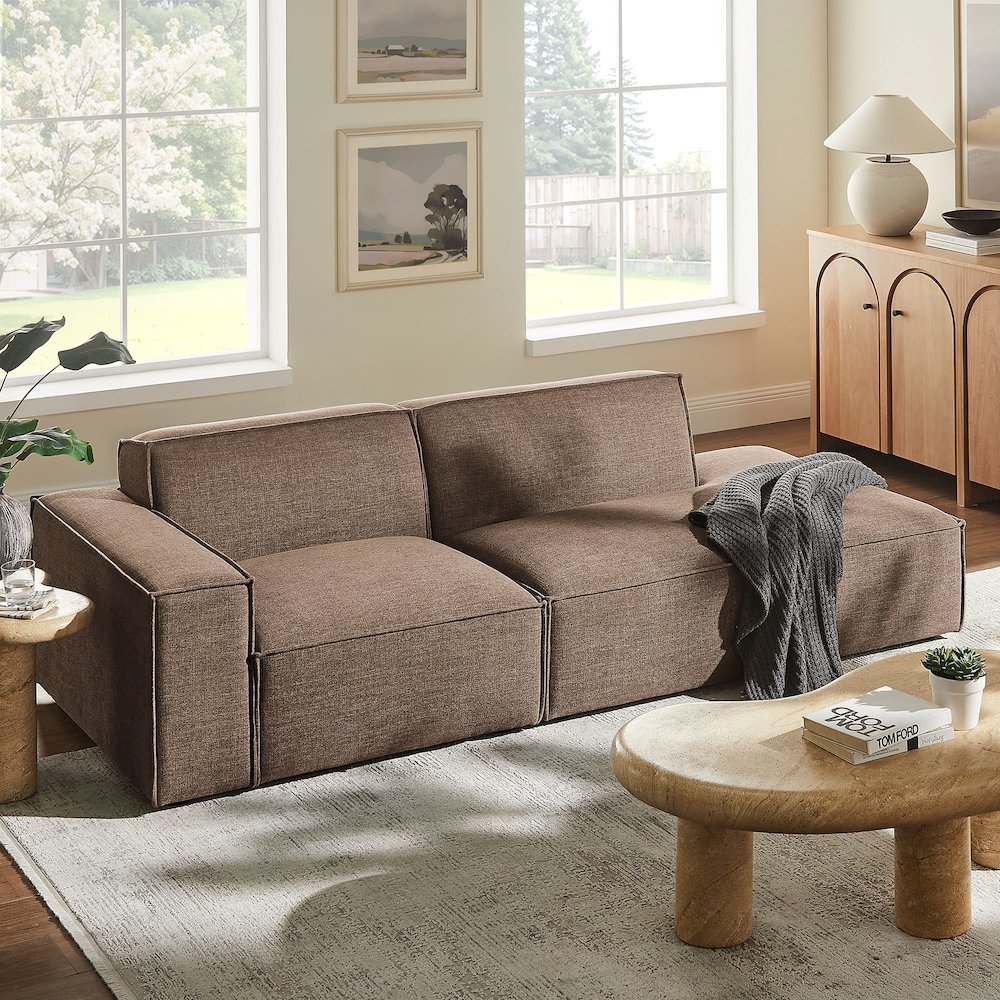 Restore 2-Piece Performance Fabric Upholstered Modular Loveseat. Picture 8