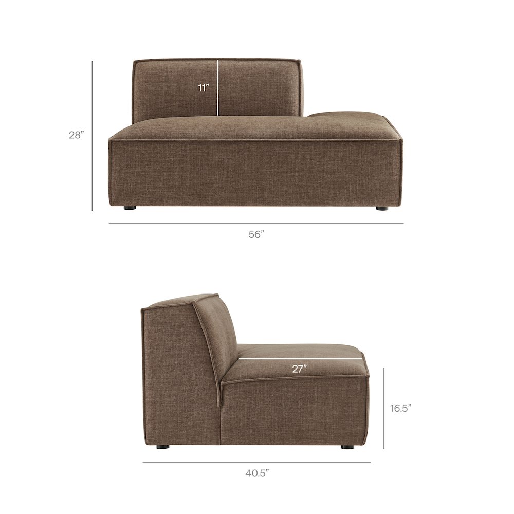 Restore 2-Piece Performance Fabric Upholstered Modular Loveseat. Picture 4