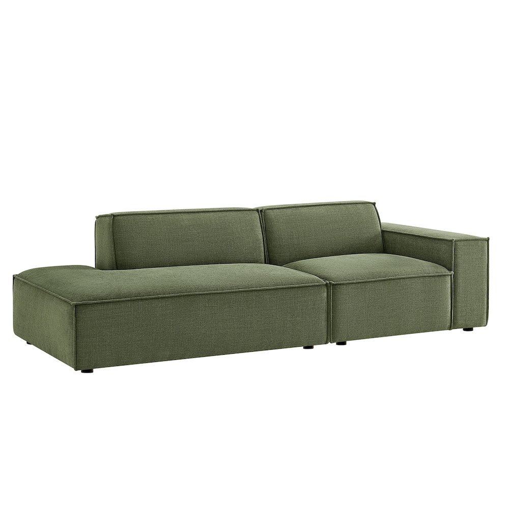 Restore 2-Piece Performance Fabric Upholstered Modular Loveseat. Picture 1