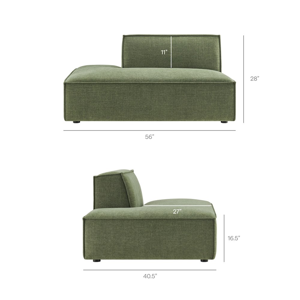 Restore 2-Piece Performance Fabric Upholstered Modular Loveseat. Picture 5