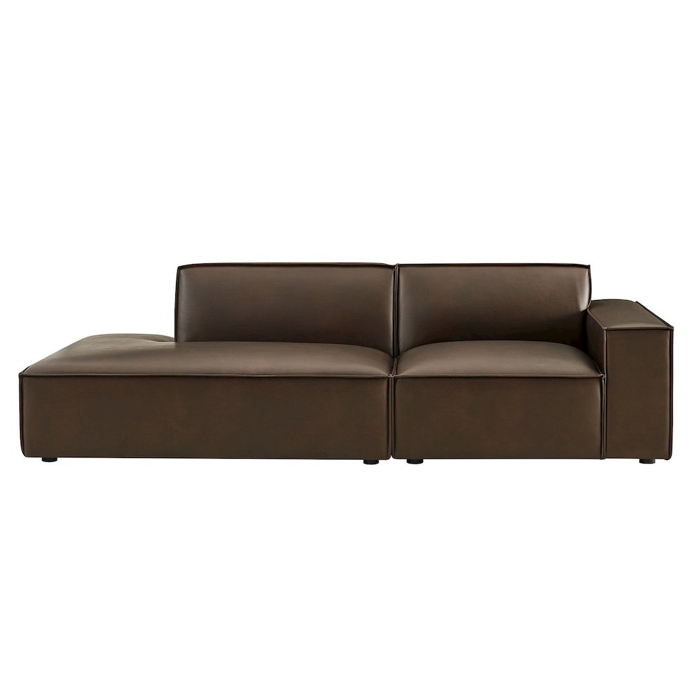 Restore 2-Piece Vegan Leather Modular Loveseat. Picture 5