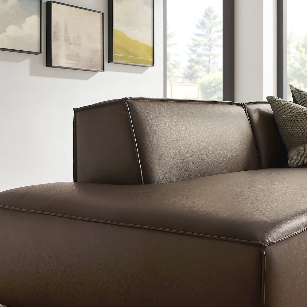 Restore 2-Piece Vegan Leather Modular Loveseat. Picture 8