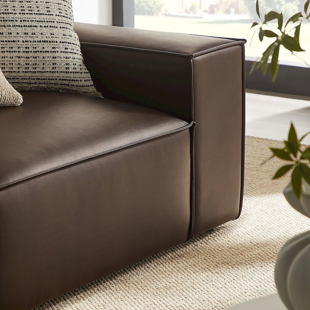 Restore 2-Piece Vegan Leather Modular Loveseat. Picture 9