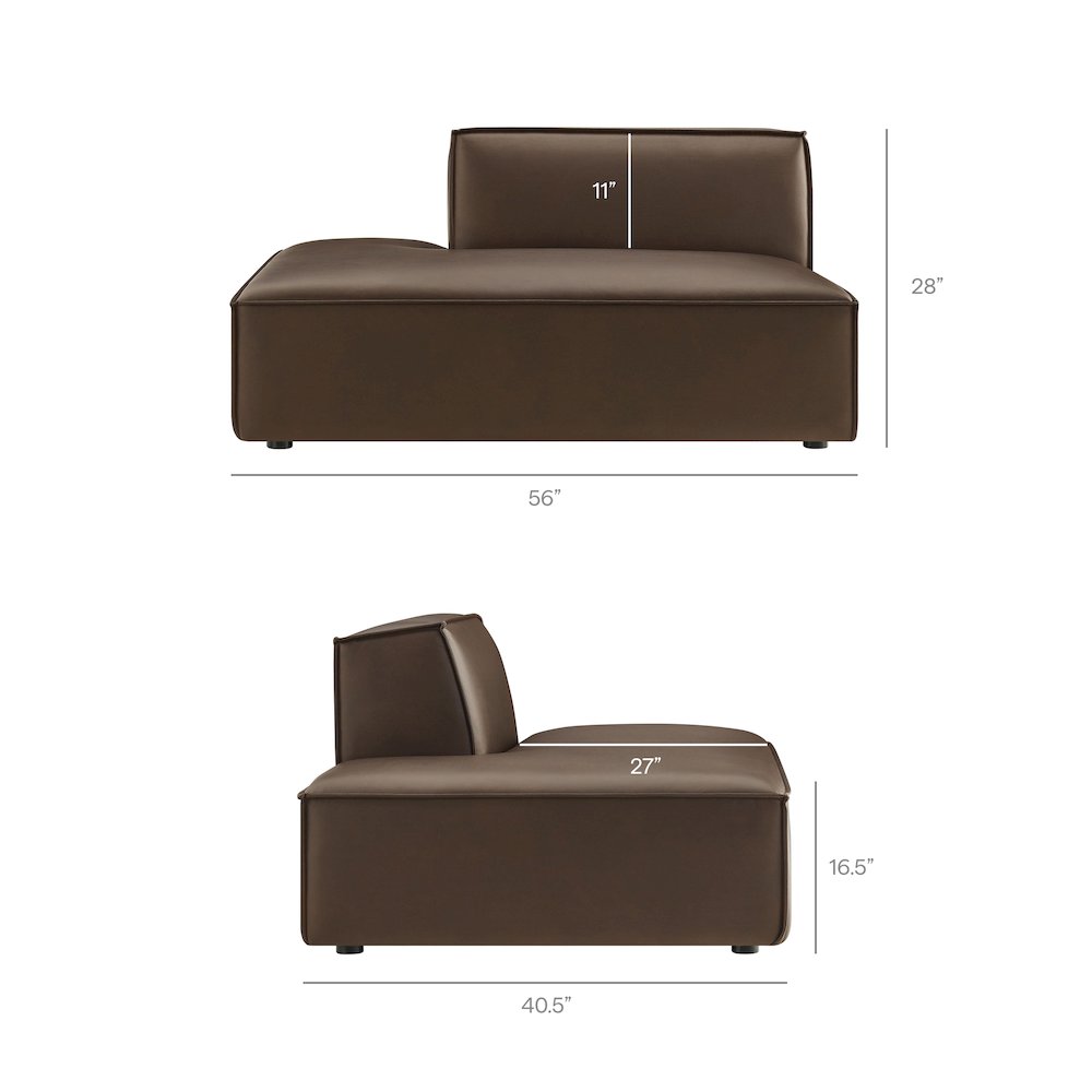 Restore 2-Piece Vegan Leather Modular Loveseat. Picture 4