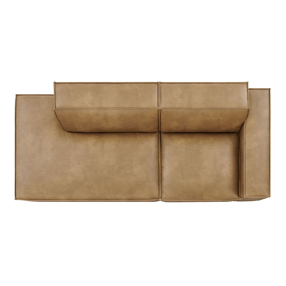 Restore 2-Piece Vegan Leather Modular Loveseat. Picture 6