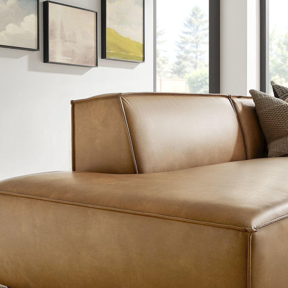 Restore 2-Piece Vegan Leather Modular Loveseat. Picture 8