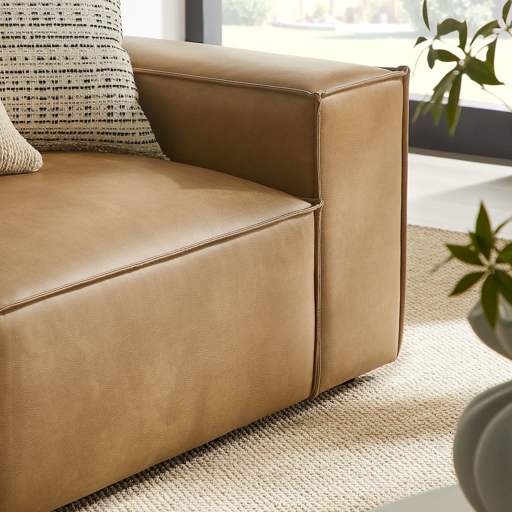 Restore 2-Piece Vegan Leather Modular Loveseat. Picture 9
