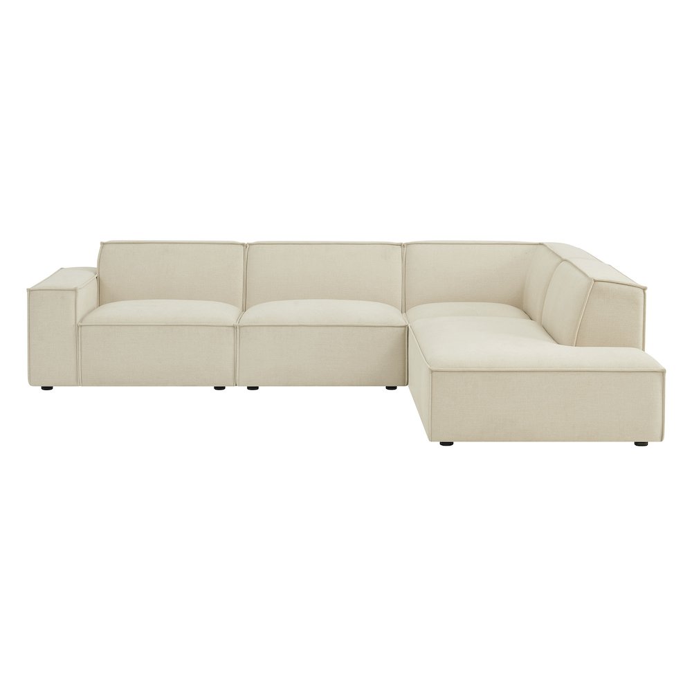 Restore 4-Piece Performance Fabric Upholstered Modular L-Shaped Sofa. Picture 8