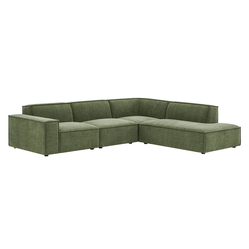 Restore 4-Piece Performance Fabric Upholstered Modular L-Shaped Sofa. Picture 1