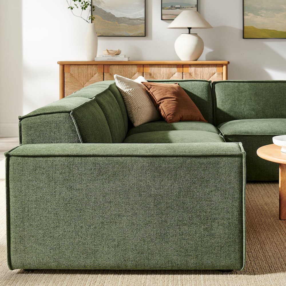 Restore 4-Piece Performance Fabric Upholstered Modular L-Shaped Sofa. Picture 12