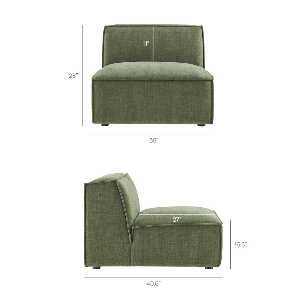 Restore 4-Piece Performance Fabric Upholstered Modular L-Shaped Sofa. Picture 4