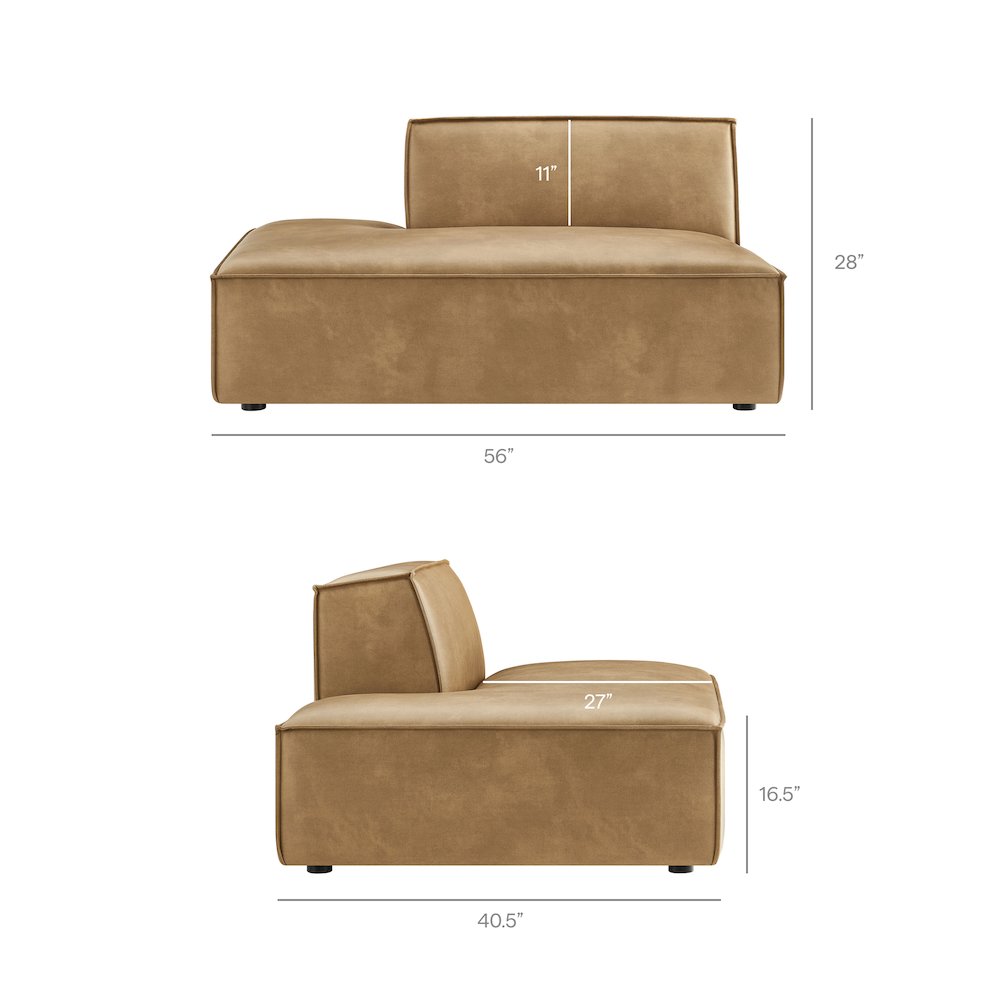 Restore 4-Piece Vegan Leather Modular L-Shaped Sofa. Picture 6
