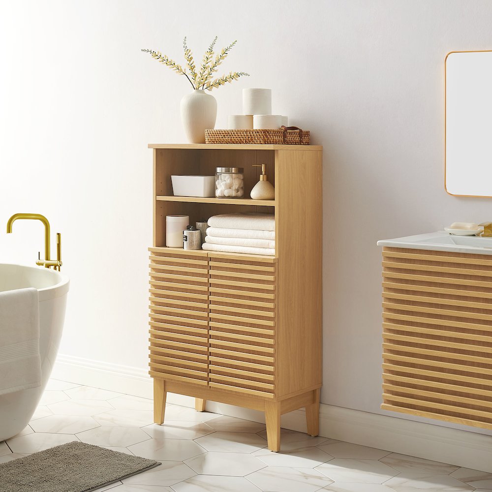 Render Freestanding Bathroom Storage Cabinet. Picture 8