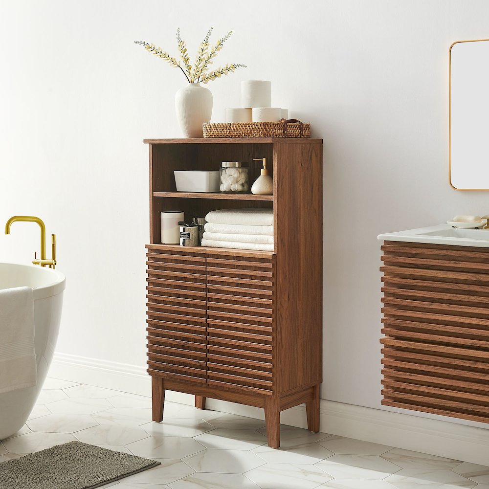 Render Freestanding Bathroom Storage Cabinet. Picture 8
