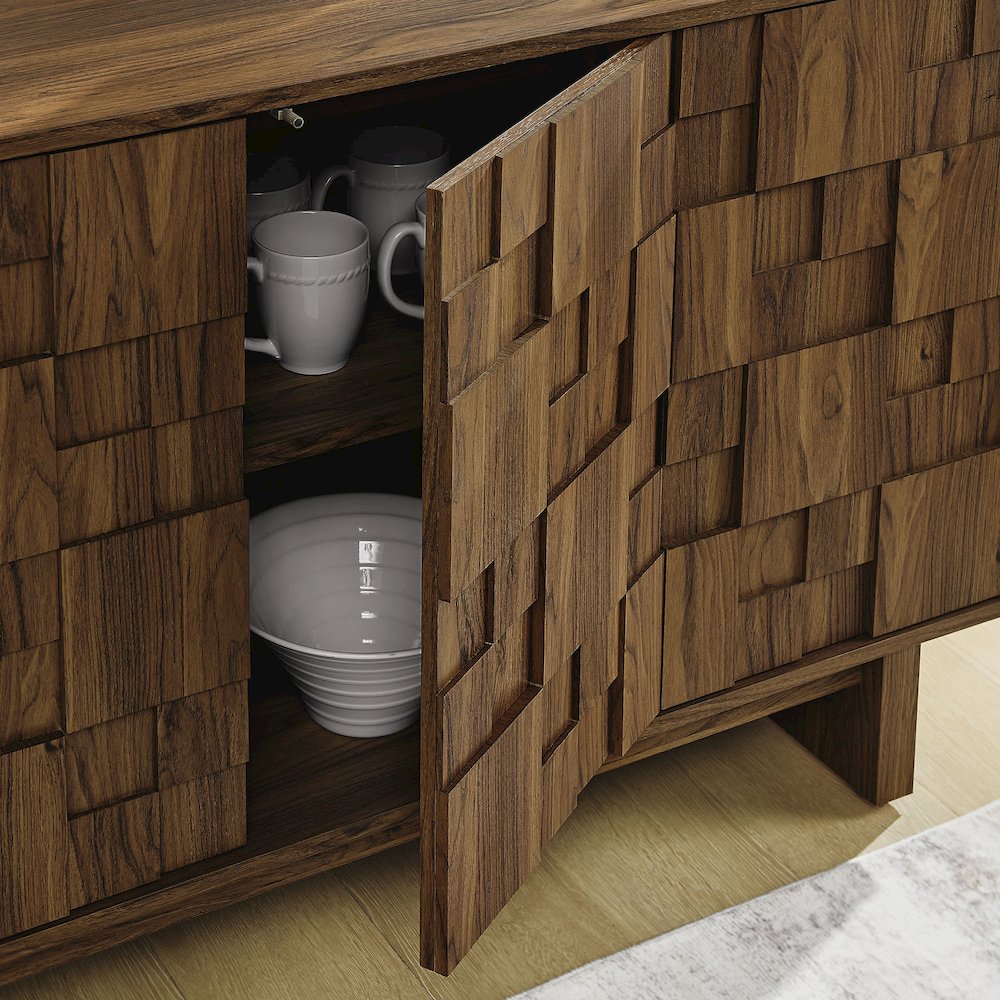 Owen 59 Inch 4 Door Geometric Sideboard. Picture 10