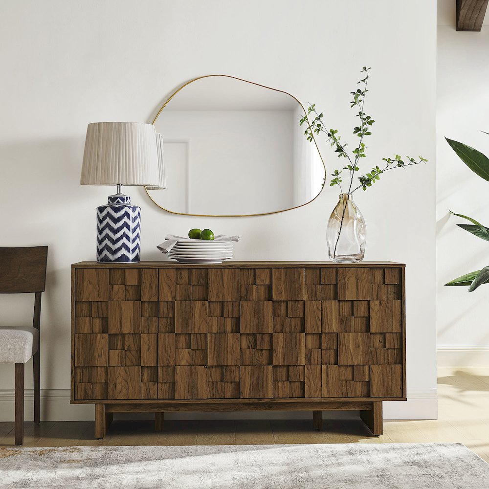 Owen 59 Inch 4 Door Geometric Sideboard. Picture 9