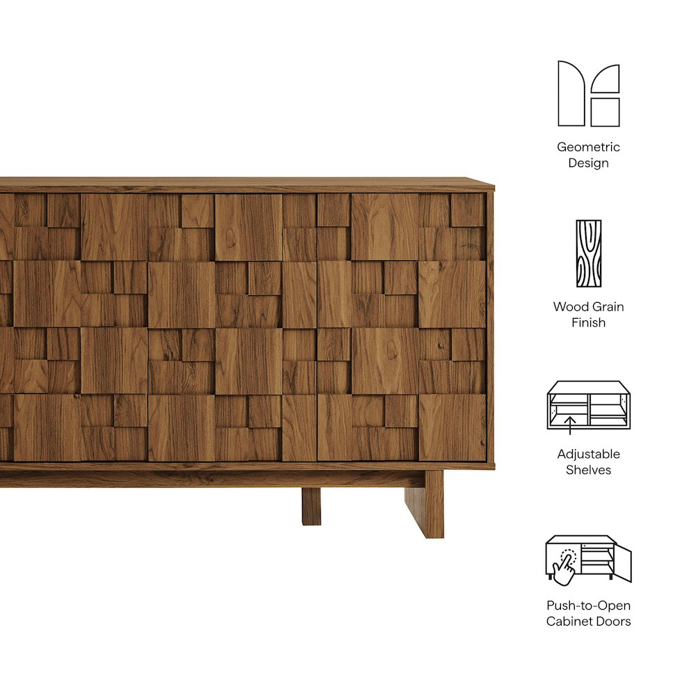 Owen 59 Inch 4 Door Geometric Sideboard. Picture 3