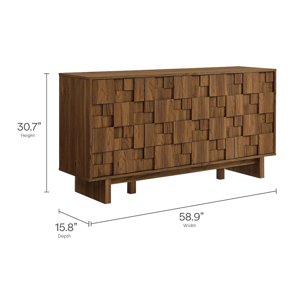 Owen 59 Inch 4 Door Geometric Sideboard. Picture 2