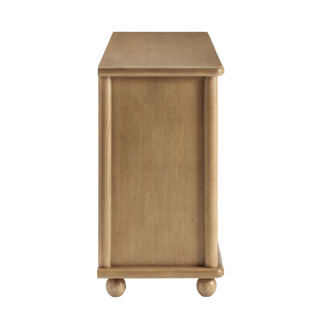 Marola 71 Inch Oak Wood Seagrass Sideboard. Picture 4